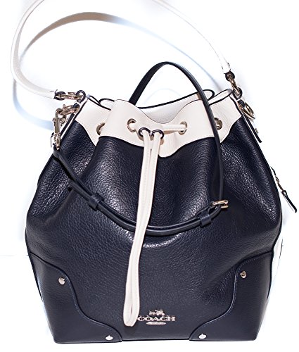Coach Mickie Spectator Leather Drawstring Tote Purse – #F37680