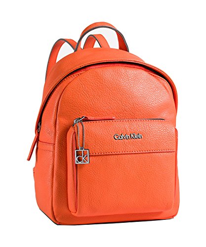 Calvin Klein Womens Hailey City Backpack Bag Orange Fire
