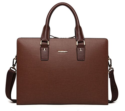 Bostanten Leather Lawyers Briefcase Handbags Shoulder Laptop Business Bags for Men