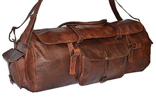 HIDE 1858 TM Genuine Leather, Handcrafted Travel/Gym/Cabin Bag