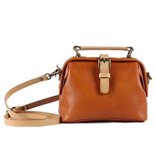 HIFISH HB100309 Genuine Leather Classical Women’s Handbag,Pillow Type Doctors Bag