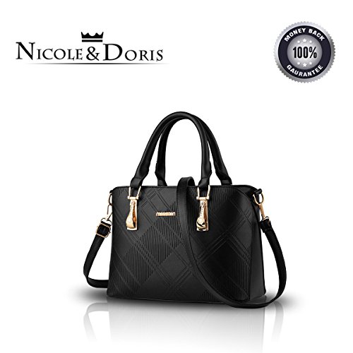 Nicole&Doris New Women Shoulder Bag Crossbody Bag Handbag Fashion Embossing Process PU Leather