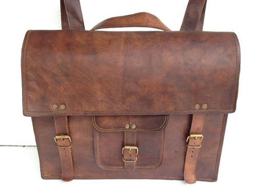 Komal’s Passion leather Leather Messenger Laptop Briefcase Satchel Backpack Bag, 16-Inch