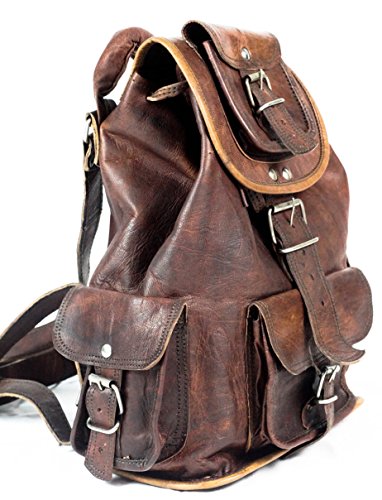 Phoenix Craft Casual Real Genuine Leather Backpack Fashion Shoolbag Camping Bag Shoulder Bag Leather Rucksack …