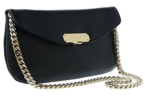 Versace Collection Women Pebbled Leather Clutch Handbag Black