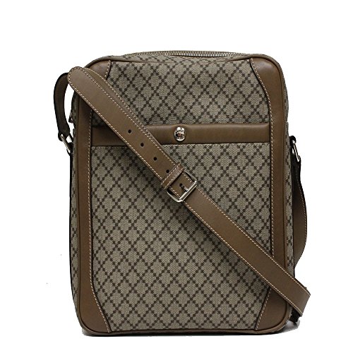 Gucci Diamante Supreme Canvas Leather Cross Body Messenger Travel Bag 268159