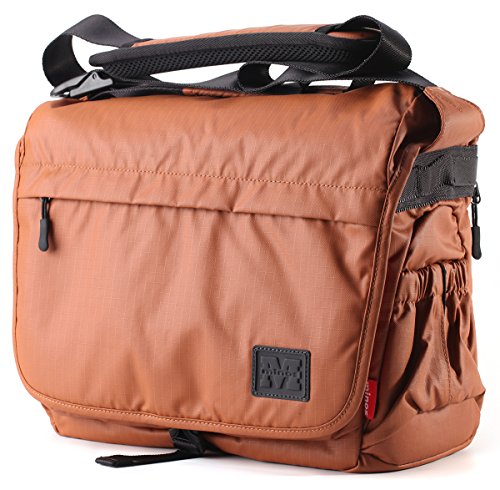 ZEKAR minos Camera DSLR Bag, Fit for Canon Nikon, Lightweight Durable (large-brown)