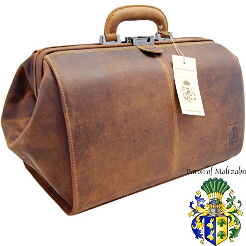 BARON of MALTZAHN Doctors bag – Mens top handle bag BONHOEFFER brown genuine leather