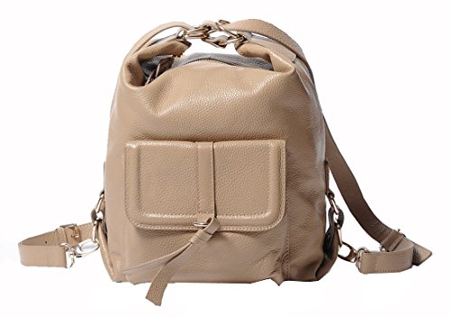 Heshe® New Women’s Soft Cow Leather Shoulder Bag Tote Top-handle Handbag Hobo Purse Backpack Stachel School Style