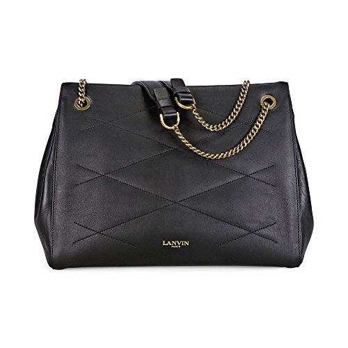 Lanvin Sugar Quilted Leather Shoulder Bag – Black