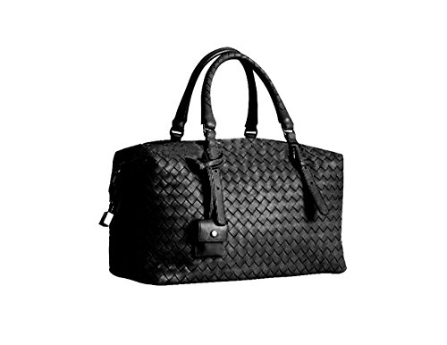 CIAMPI by Gazzelle Ciampi Doctor Style Black Woven Leather Bag