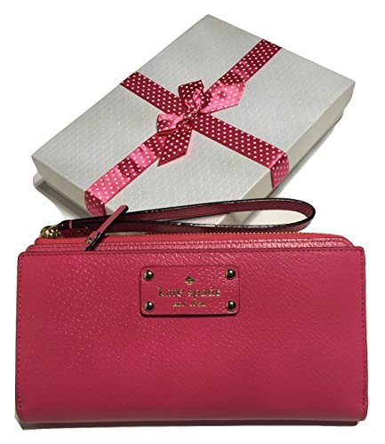 Kate Spade Wellesley Layton Leather Tech Wallet Clutch WLRU1779 Caberet Pink