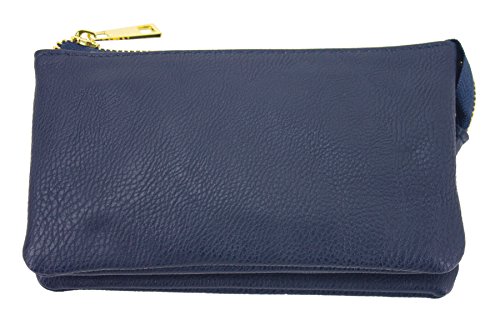 PROYA Collection Classic Soft-Leather Mini All-in-one Wristlet Organizer Wallet