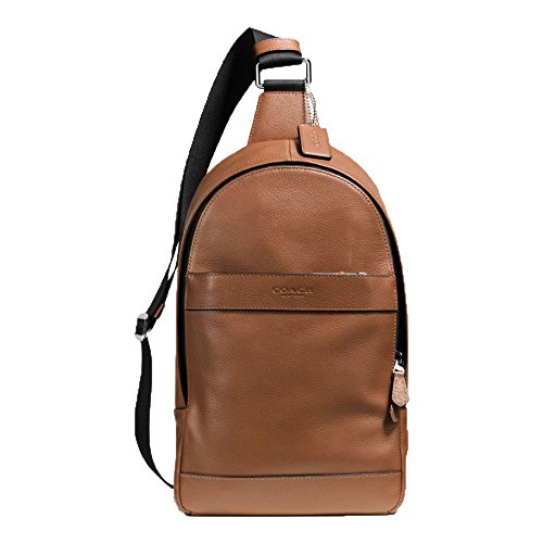 COACH MEN’S CHARLES PACK IN SMOOTH LEATHER ,F54770, DARK SADDLE