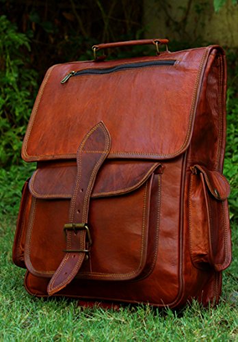 handmadecraft Vintage Bag Leather Handmade Vintage Style Backpack/College Bag