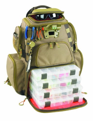 Wild River by CLC WT3604 Tackle Tek Nomad Lighted Backpack with Four PT3600 Trays