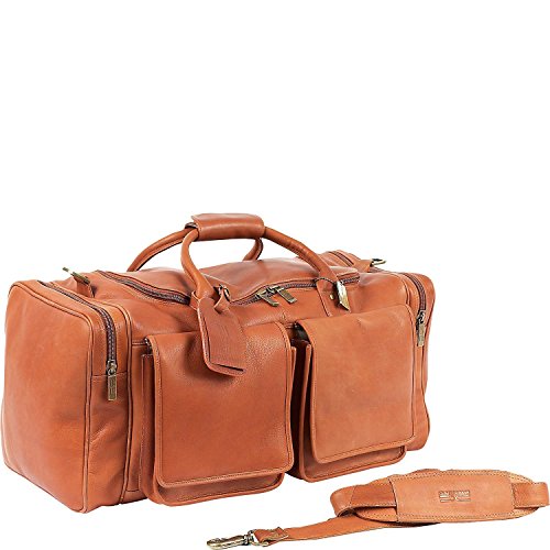 Claire Chase Distressed Hampton Leather Duffel Bag in Saddle ClaireChase