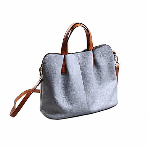 Naladoo Women’s Cowhide Fold Handbag Genuine Medium Shoulder Bag (FBA) (2016)