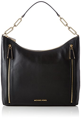 Michael Kors Matilda Large Leather Shoulder Bag (Black)
