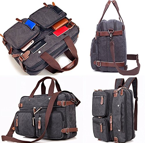 Clean Vintage Hybrid Backpack Messenger Bag | Convertible Laptop ...