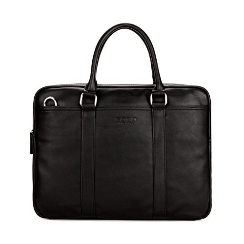 VICUNA POLO Men Briefcase Bag Leather Laptop Bag Shoulder Bag for Men