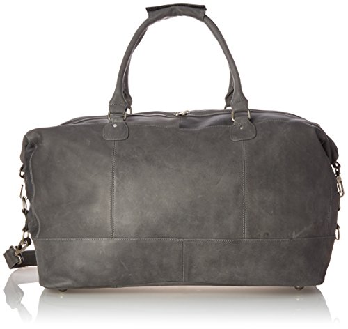 Piel Leather Large Classic Satchel Carry-On, Charcoal, One Size