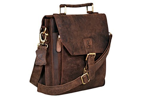 Cuero BC26548 12-Inch Satchel Laptop Messenger Leather Bag