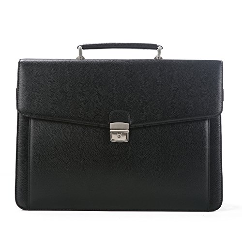 S-ZONE Mens Microfiber Leather Flapover Briefcase Messenger Bag fit 14 inch Laptop Bag