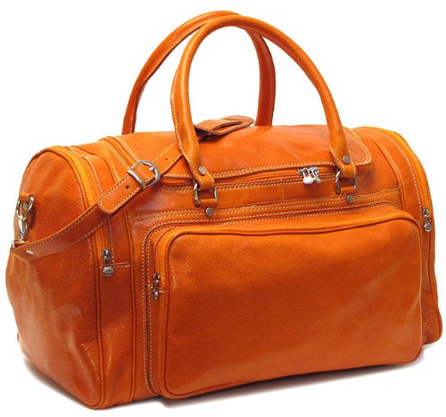 Floto Luggage Torino Duffle Suitcase, Orange, Large