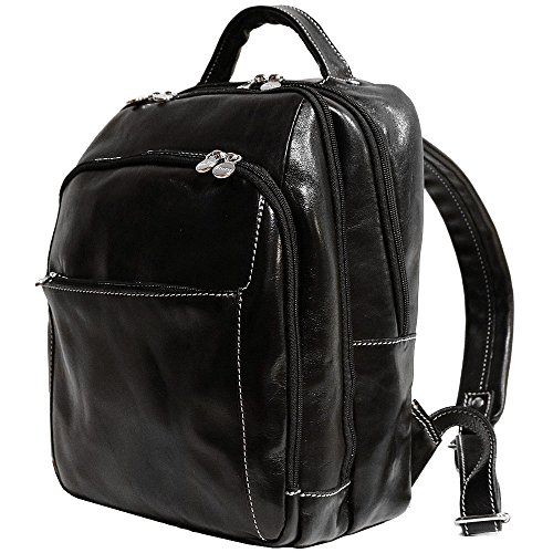 Floto Venezia Leather Backpack in Black Italian Calfskin Leather ...