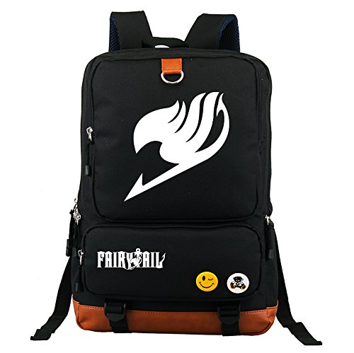 KINOMRTO Japanese Anime Cosplay Canvas Messenger Bag Backpack School Bag (Black)