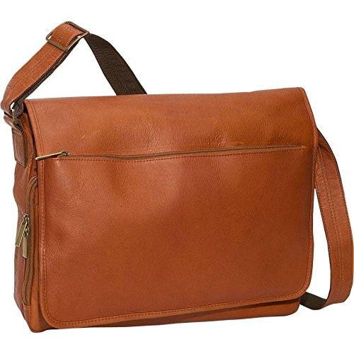 David King Leather Laptop Messenger Bag in Tan | Leather Bags