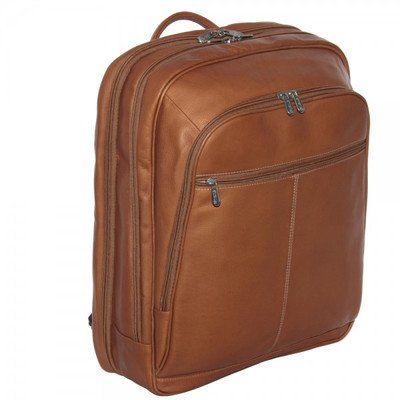 Piel Leather X-Large Laptop Travel Backpack, Saddle, One Size