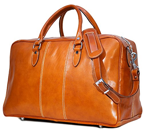 Floto Luggage Venezia Trunk Duffle Bag in Olive (Honey) Brown Leather