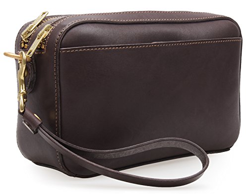 Iblue Genuine Leather Mens Wrist Bag Wallet Clutch Purse Handbag #B5