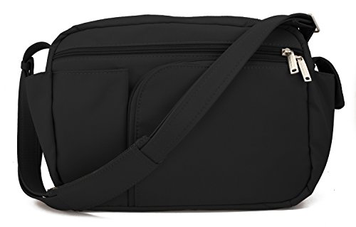 Be Safe Bags Anti-Theft Large Travel Shoulder Bag, 10 Pocket