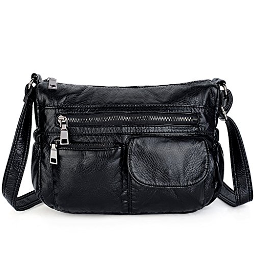 UTO Women Crossbody Bag PU Leather Purse Daily Shoulder Bag