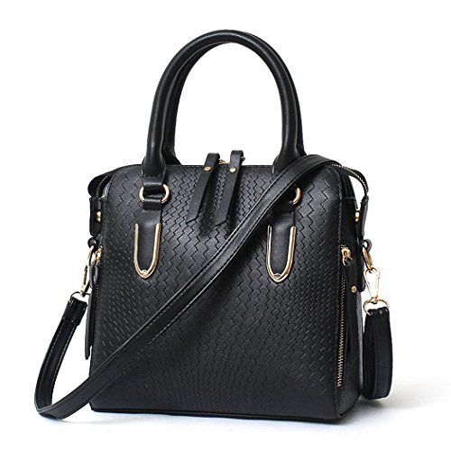 Ryse Womens Fashionable Classic Double Zipper Exquisite Metal Handbag Shoulder Bag