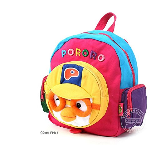 Pororo Face Backpack Toddler Kids Plush Backpack (2 to 5 years) PR142 Pink
