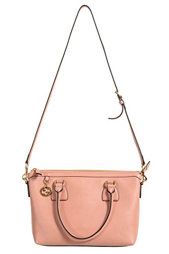 Gucci Women’s Pebbled Leather Pink Satchel Handbag Bag