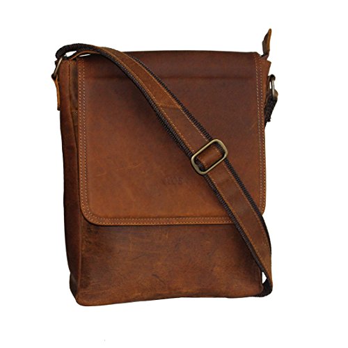 LUST Vintage Hunter Leather Unisex Messenger Sling Bag