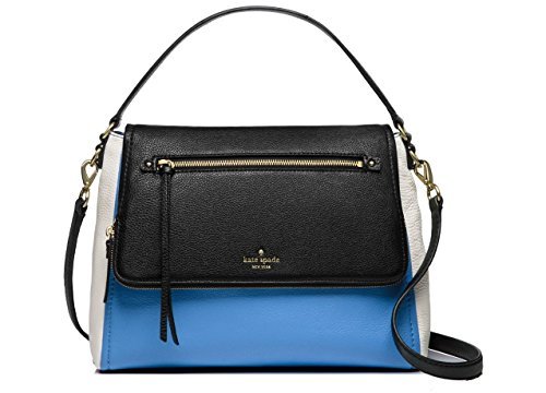 Kate Spade Cobble Hill Toddy Leather Bag , Alice Blue / White /Black