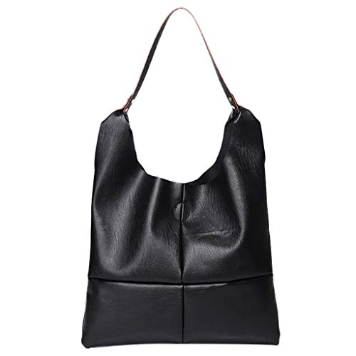 Fashion Women Artificial Leather Hasp Solid Color Tote Shoulder Bag Hand Bag