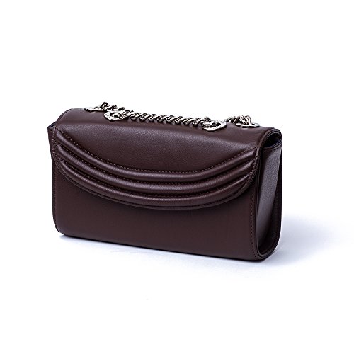 Genuine Italian Leather Sorella Women’s Handbag – Lauren Cecchi New York – Chocolate Brown