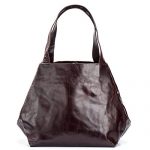 Kisim Timeless Women Cube Soft Leather Tote Handbag, Large - 13.4''x13.4''x11'' (Brown)