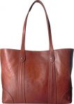 FRYE Melissa Shopper Tote Leather Handbag, red Clay