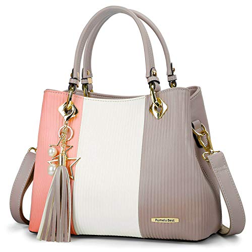 Pomelo Best Handbags for Women, Satchel Bags with Shoulder Strap in Pretty Colors Combination