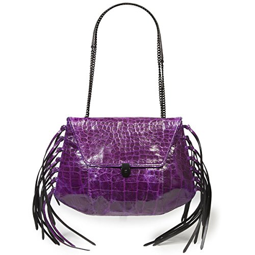 Eric Javits Luxury Fashion Designer Women’s Handbag – Lindsay – Violet