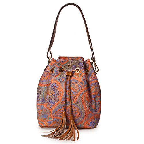 Eric Javits Luxury Fashion Designer Women’s Handbag – Paisley Drawstring Bag – Ankara