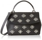 MICHAEL Michael Kors Women's Ava Jwl Sm Th Satchel Black Handbag